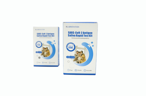 ISO SARS-CoV-2 স্যালিভা সেল্ফ টেস্ট কিট ইমিউনোক্রোমাটোগ্রাফি সেলফ সোয়াব টেস্ট কিট
