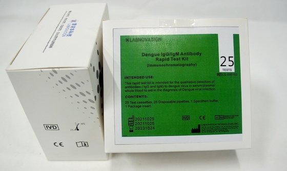 OEM ODM IVD 25 টেস্ট ডেঙ্গু IgG IgM র‌্যাপিড টেস্ট কিট