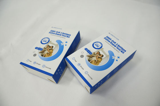 গুণ  SARS-CoV-2 Saliva Self Test Kit Single Pack Portable RTK Ag Saliva Test Kit কারখানা