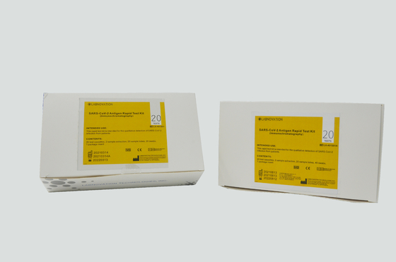 20PCS SARS-CoV-2 Ag র‌্যাপিড টেস্ট ডিভাইস 15 মিনিট নাসাল সোয়াব টেস্ট কিট