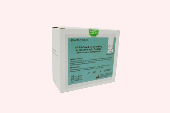 20PCS CoV-19 নিরপেক্ষ র‍্যাপিড অ্যান্টিবডি কিট ছোট নমুনা