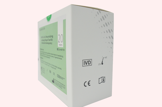 OEM ODM COVID-19 নিউট্রালাইজিং অ্যান্টিবডি টেস্ট কিট প্রতি বাক্সে 20 টেস্ট