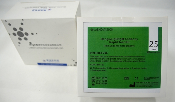 হাসপাতাল ক্লিনিকের জন্য ISO13485 15 মিনিট ডেঙ্গু অ্যান্টিবডি IgM IgG টেস্ট কিট