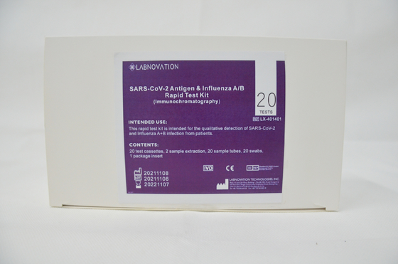 CE SARS-CoV-2 অ্যান্টিজেন ইনফ্লুয়েঞ্জা A B টেস্ট কিট উচ্চ নির্ভুলতা