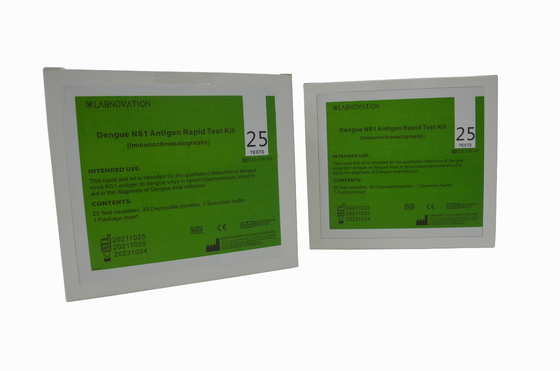 ISO13485 প্লাস্টিক এক ধাপ ডেঙ্গু NS1 অ্যান্টিজেন কিট