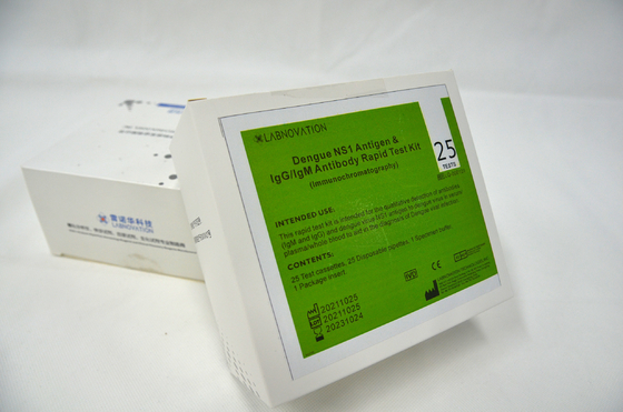 ISO9001 IgG IgM কম্বো ডেঙ্গু NS1 Ag র‌্যাপিড টেস্ট কিট 25PCS