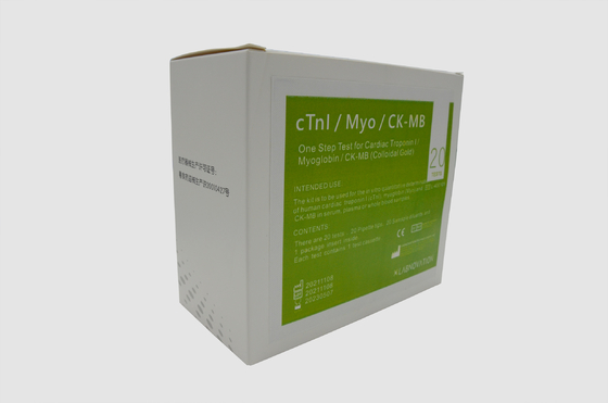 এক ধাপ CTnI Myo CK MB টেস্ট কিট মায়োগ্লোবিন কার্ডিয়াক ট্রপোনিন I র‌্যাপিড টেস্ট কিট