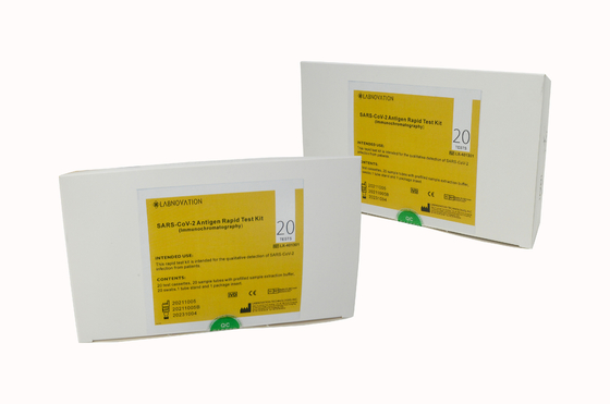 ISO13485 Sars-Cov-2 অ্যান্টিজেন টেস্ট কিট 15 মিনিট টেস্ট টাইম 20 টেস্ট/কিট